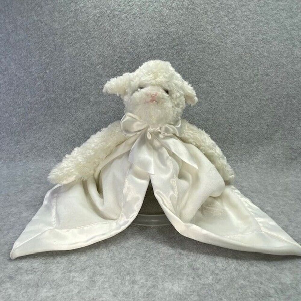 Bearington Baby Teddy Bear Plush Large Lovey Security Blanket White Embroidered - Picture 3 of 12